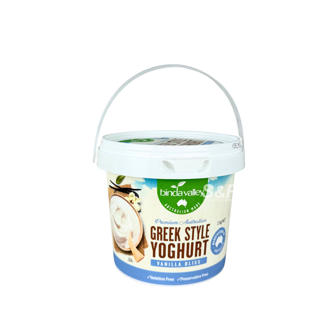 Binda Valley Greek Style Yoghurt Vanilla Bliss 1kg
